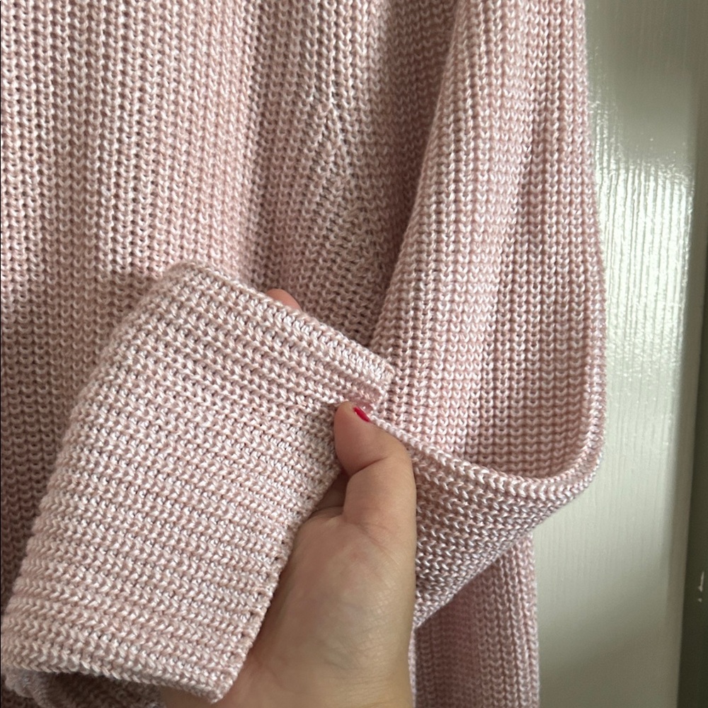 Eileen Fisher Light Pink Knit Pullover - Picture 3 of 6